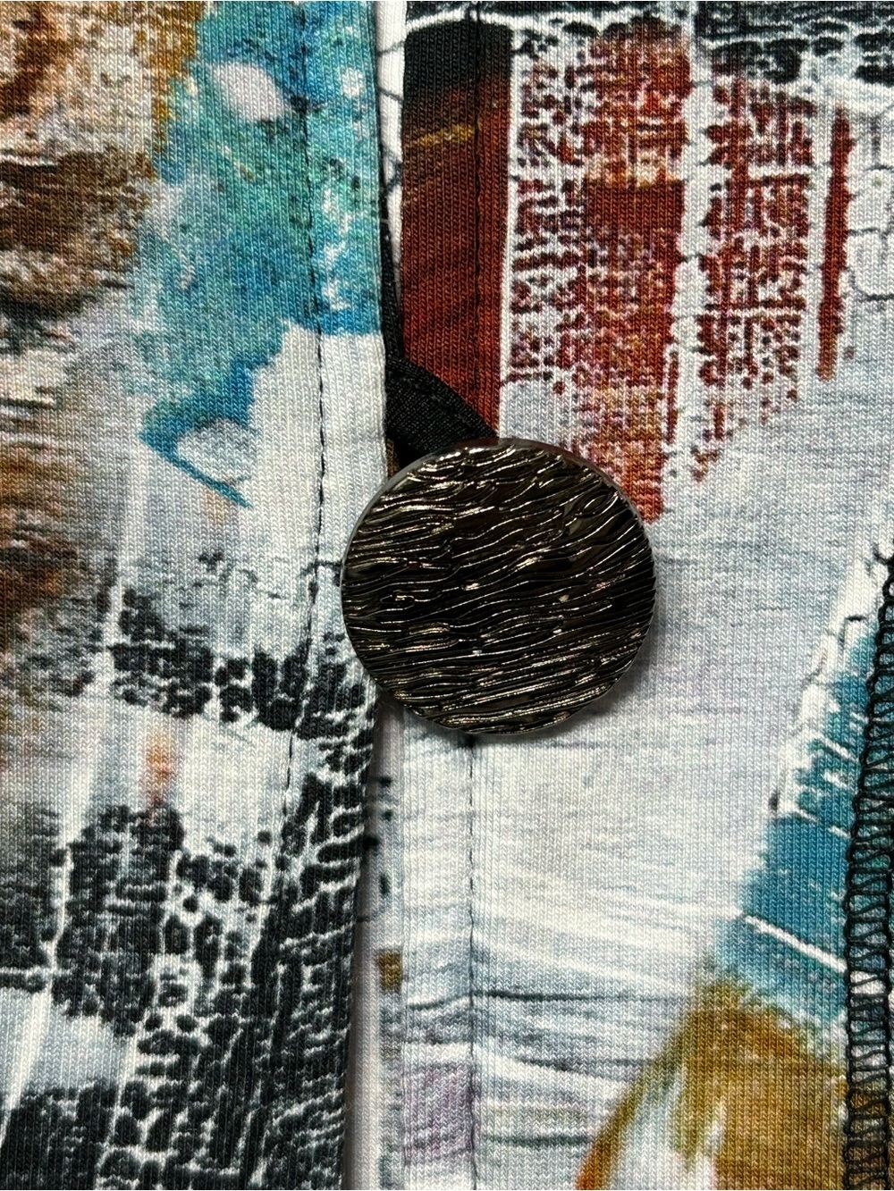 Art Simply by Dolcezza abstract mock neck jacket - Picture 7 of 8